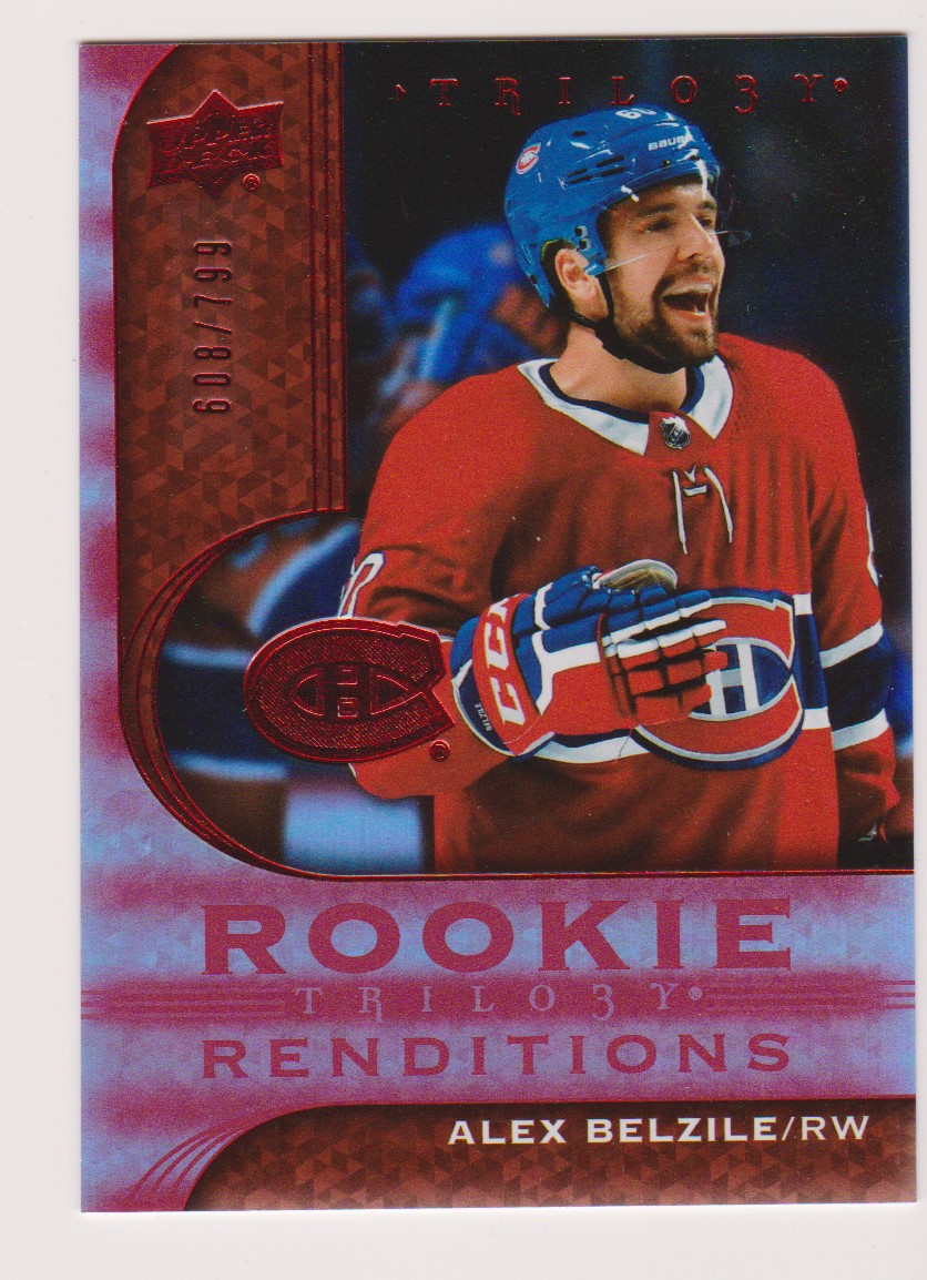(image for) 2020-21 UD Trilogy Rookie Renditions Red #RR4 Alex Belzile RC
